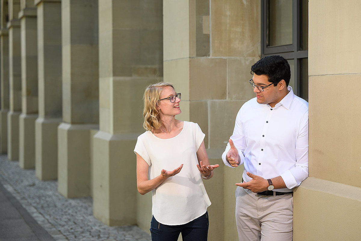 Britta Wittchow und Marcel Langner im Gespräch