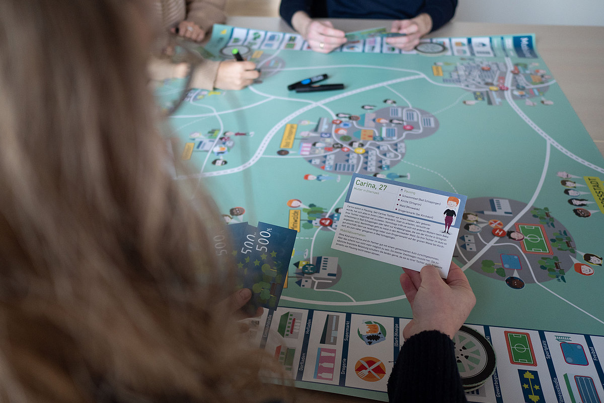 Spielplan und Spielelemente von Mobiland