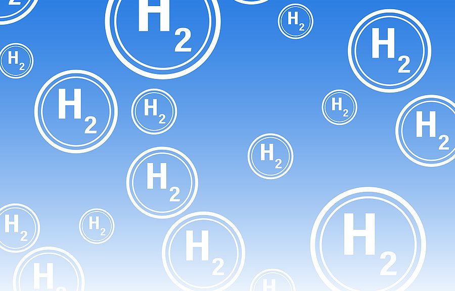Zeichen H2 für Wasserstoff