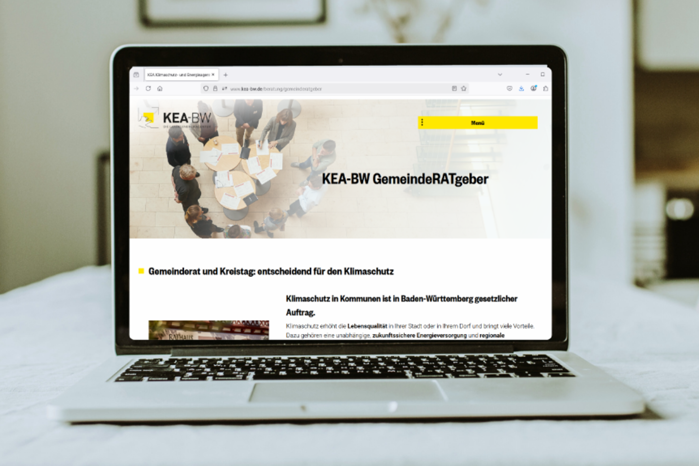 Portal für Gemeinderäte auf der KEA-BW-Homepage