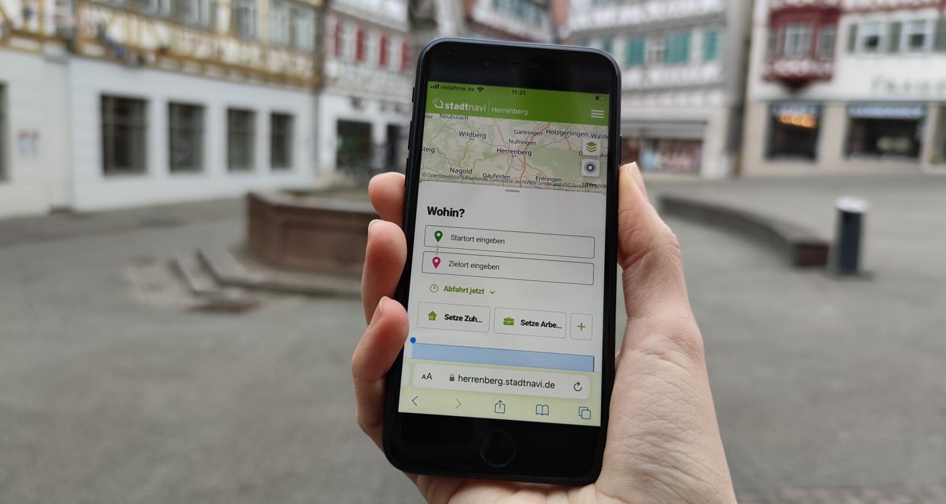stadtnavi Herrenberg auf dem Smartphone
