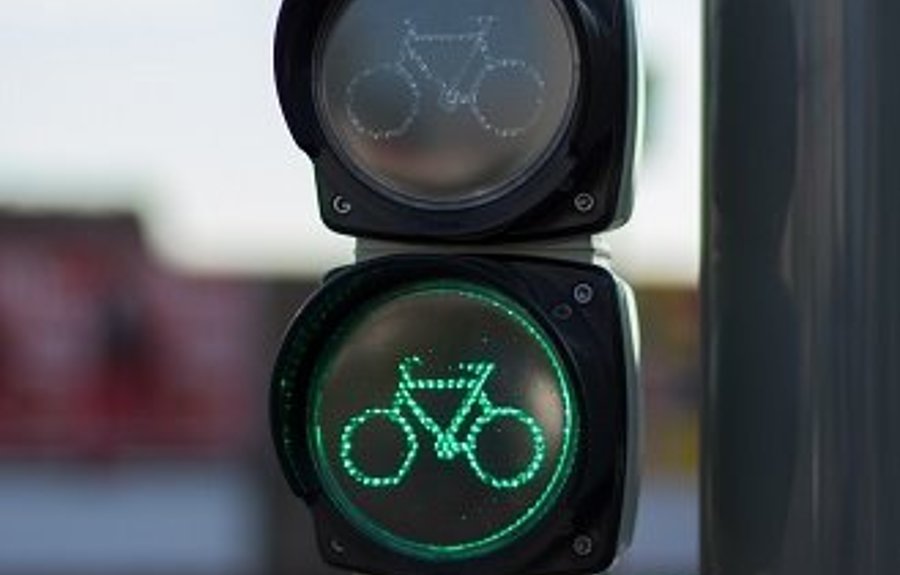 grüne Ampel für Radfahrende
