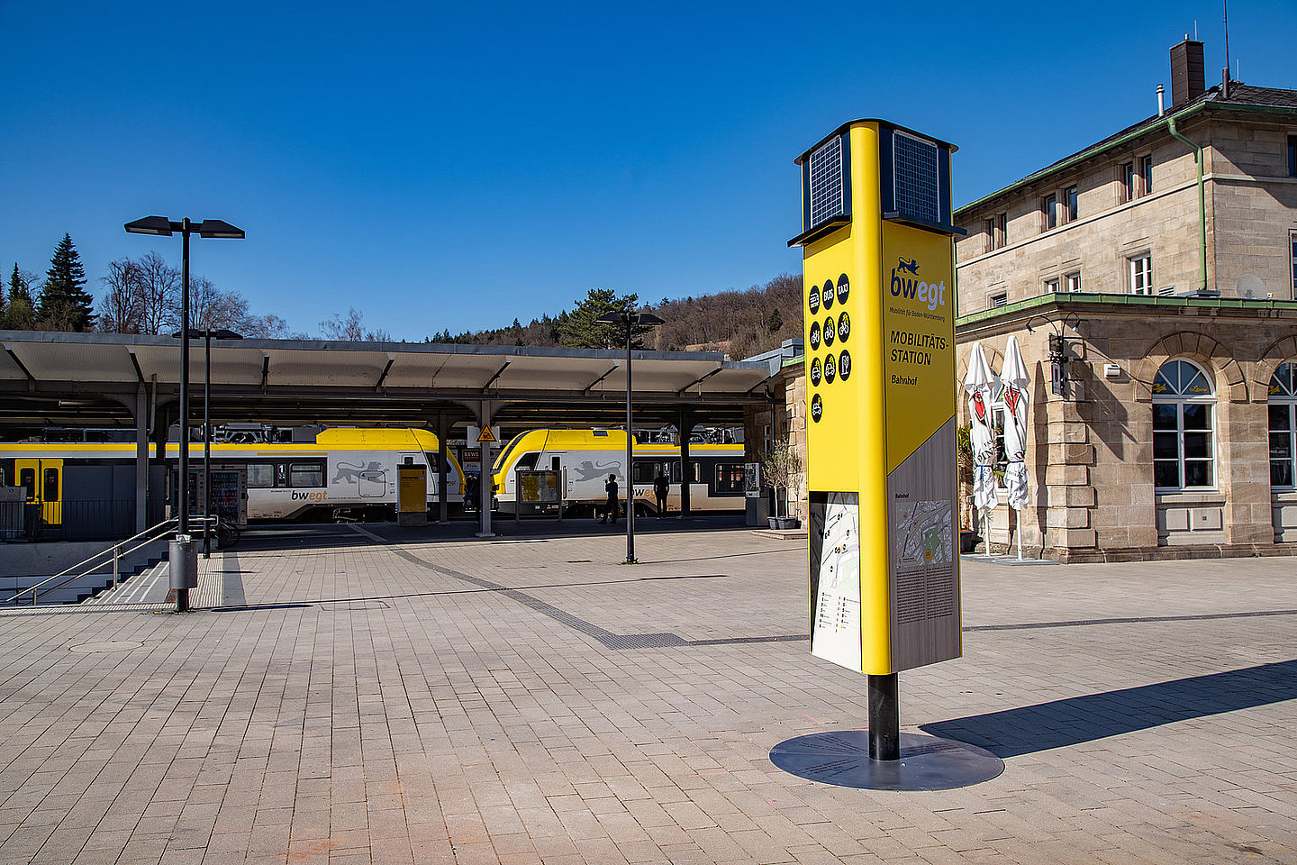 Eine Mobilitätssäule in Schwäbisch Gmünd