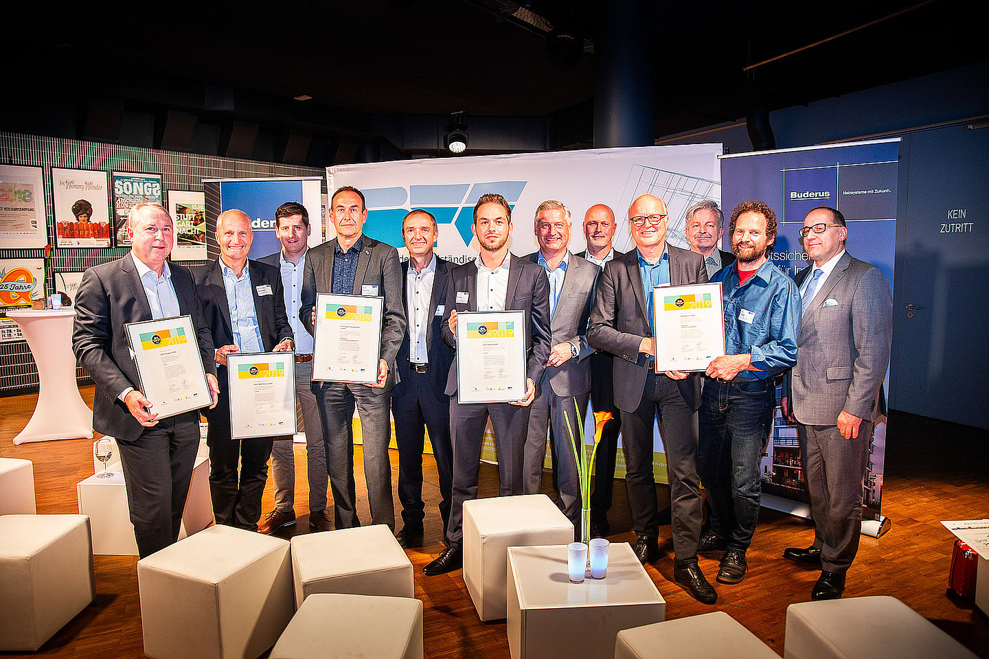 Alle Gewinner des Contracting-Preises BW 2019; Bild: BFW/triolog