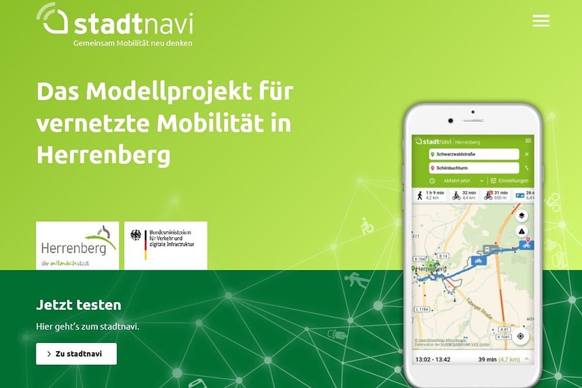 Modellprojekt für vernetzte Mobilität in Herrenberg