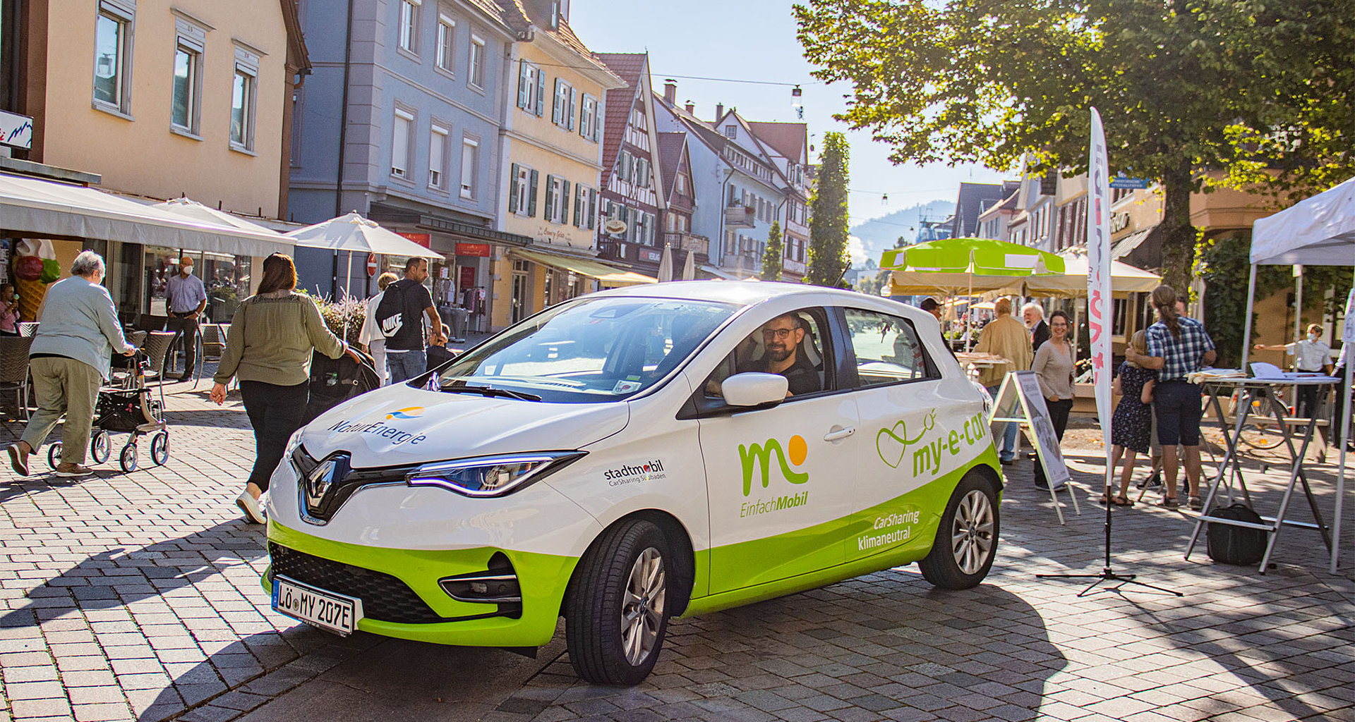 E-Carsharing in der Innenstadt von Oberkirch