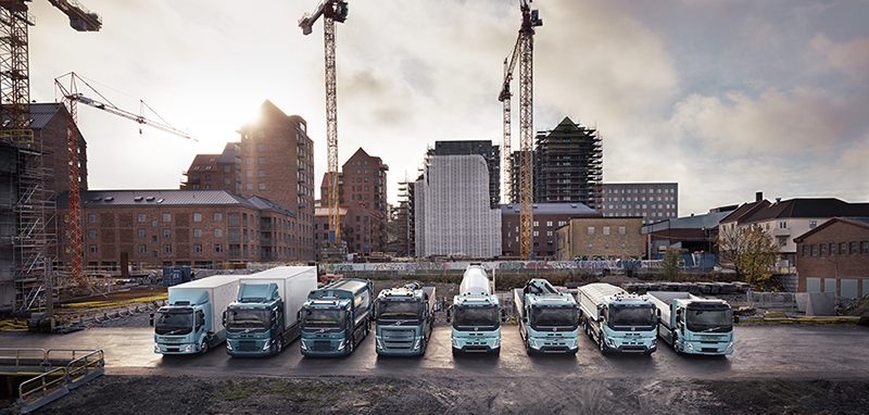 Eine Auswahl von LKW mit Elektroantrieb